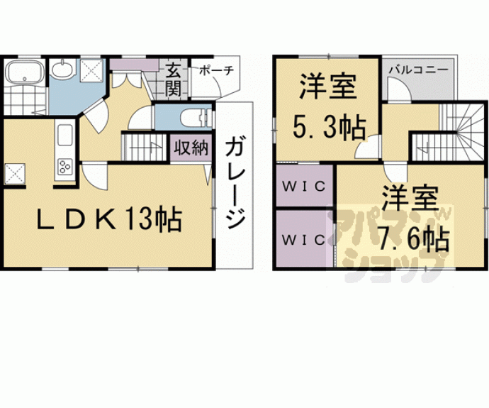 【西ノ京壺ノ内町貸家】間取
