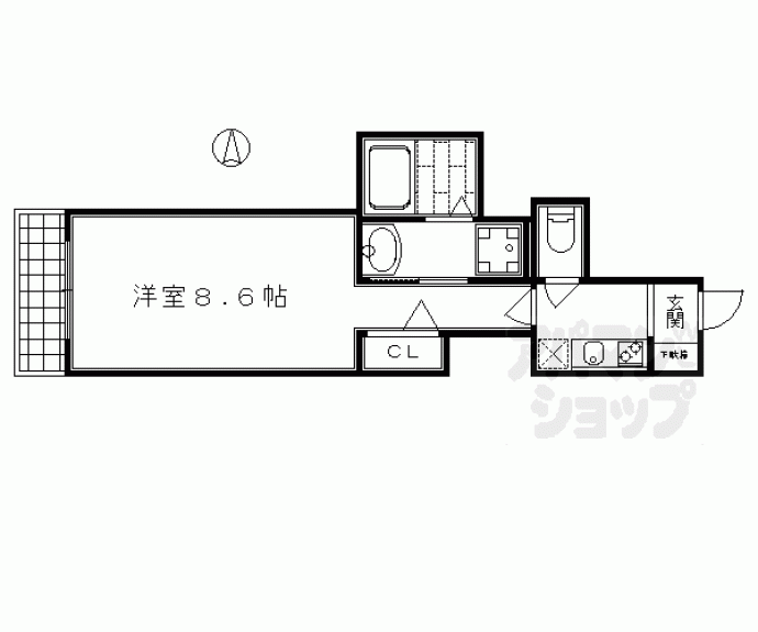 【セブンスヘヴン黒門三条】間取