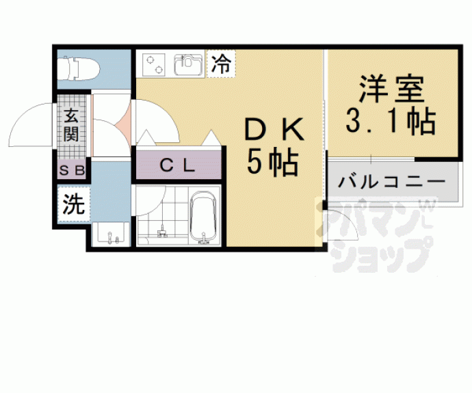 【ＶＩＮＡ山科ＷＥＳＴ】間取