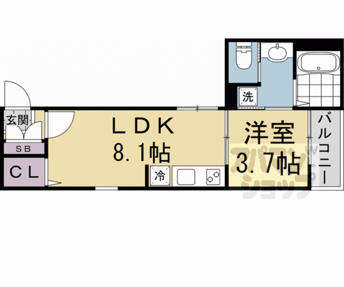 【IYコート山科音羽】間取