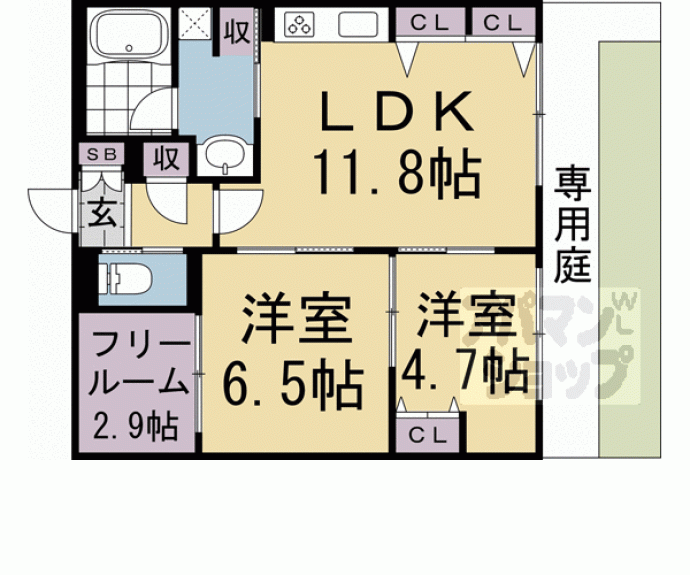 【インサイトルポ山科新十条】間取