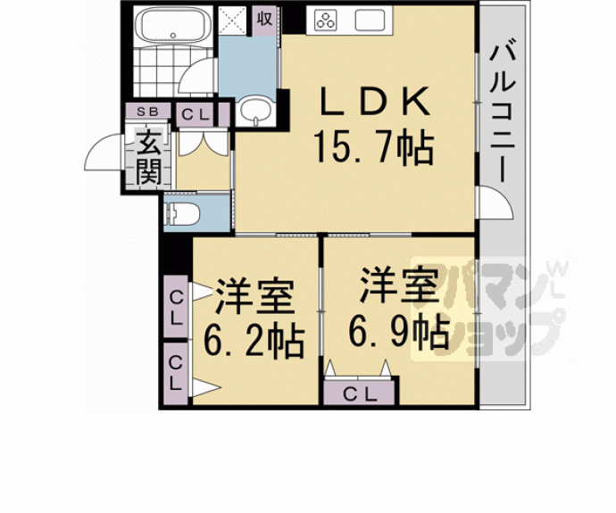 【インサイトルポ山科新十条】間取