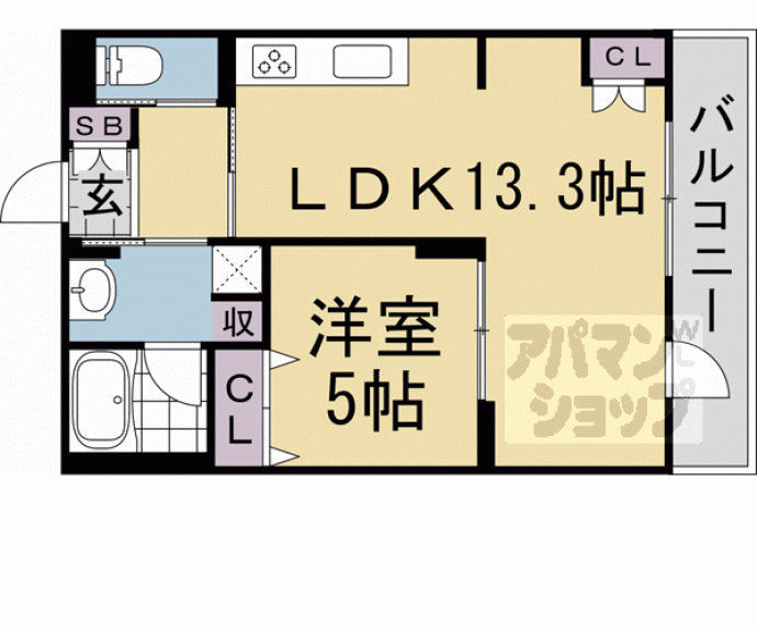 【インサイトルポ山科新十条】間取