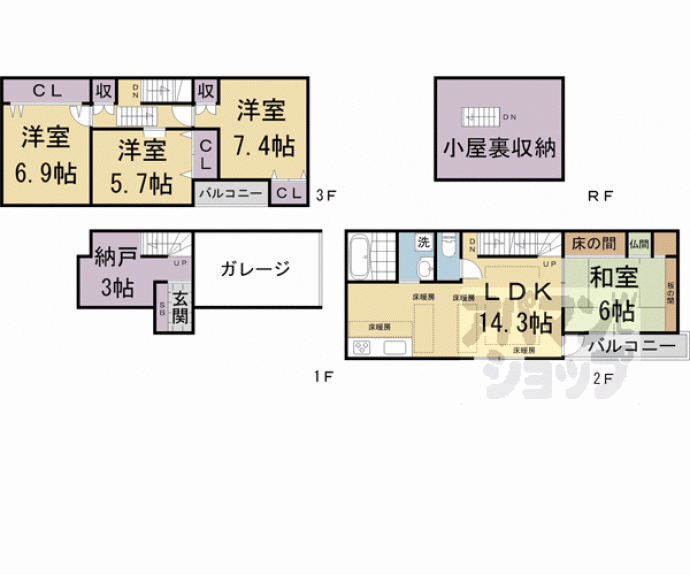 【壺屋町貸家】間取