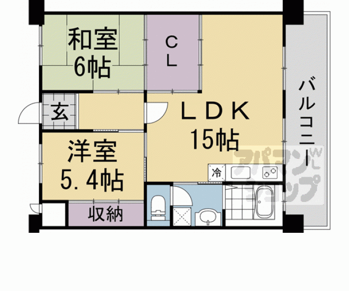 【醍醐中市営住宅　１棟】間取
