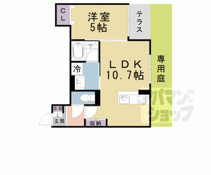 【ウォグノォつきのわ】間取