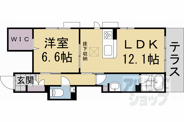 【シャーメゾン 西ノ京】間取