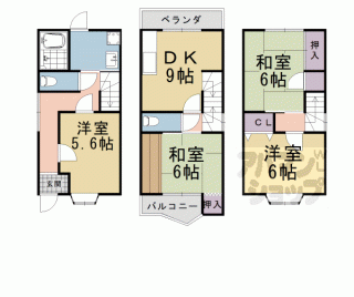 【大山崎斗加坪貸家】
