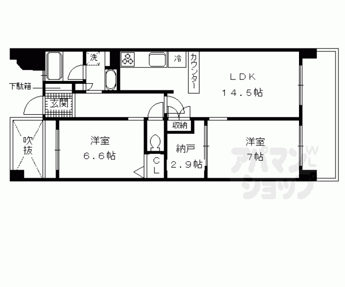 【イニシア伏見丹波橋】間取