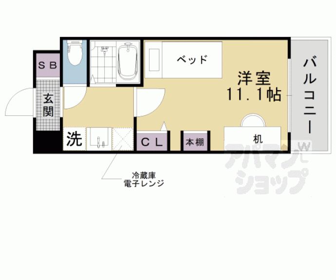【ドーミー山科東野】間取