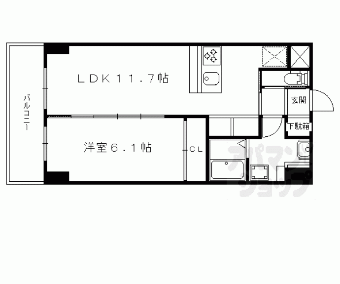 【竹鼻扇町マンション】間取