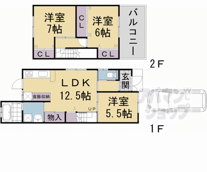 【上賀茂松本町４７－２貸家】間取