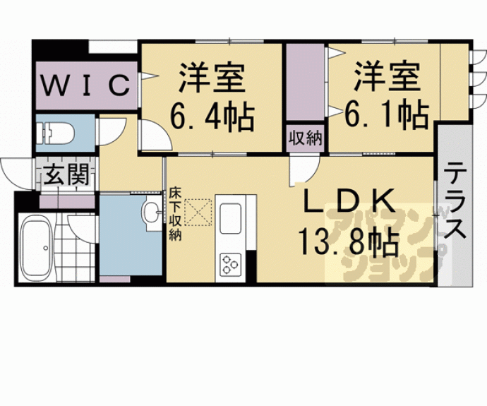 【シャーメゾン西ノ京】間取