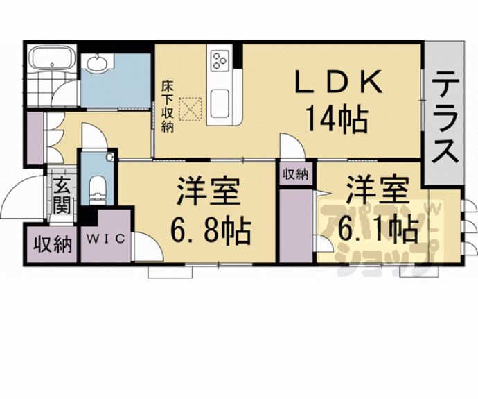 【シャーメゾン西ノ京】間取