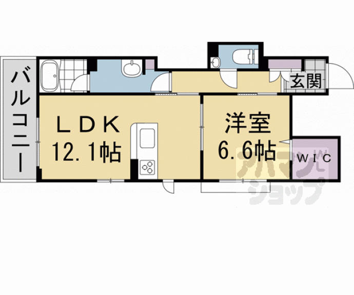 【シャーメゾン西ノ京】間取