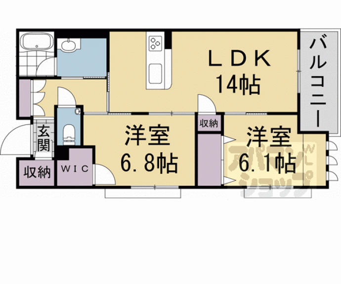 【シャーメゾン西ノ京】間取