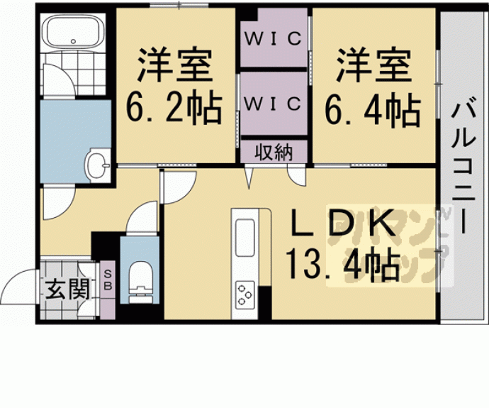 【シャーメゾン　太秦天神川】間取