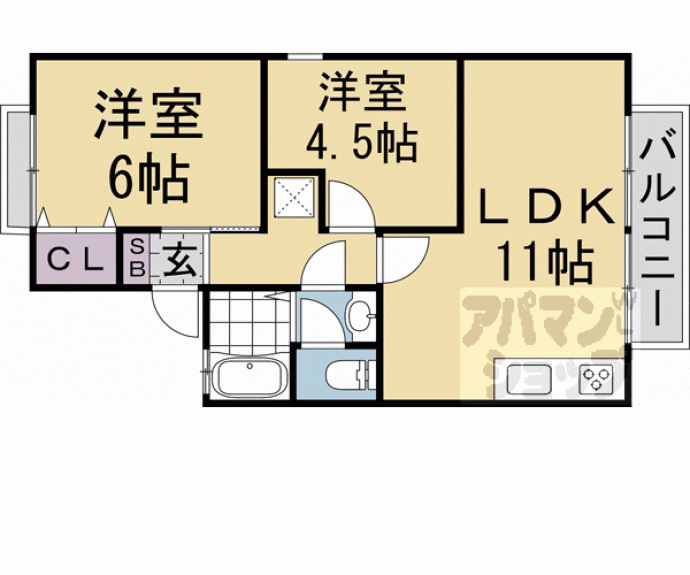 【Ｒ－Ｇｒａｎｔｓ京都安朱Ｓｏｕｔｈ】間取