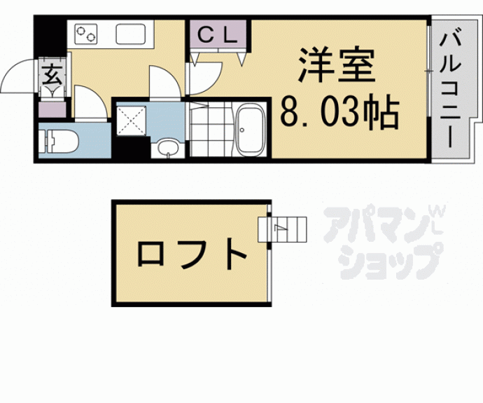 【ヴィラ京大北Ⅲ】間取