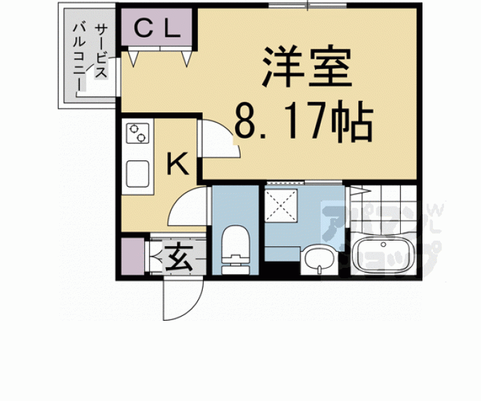 【ヴィラ北白川Ⅱ】間取