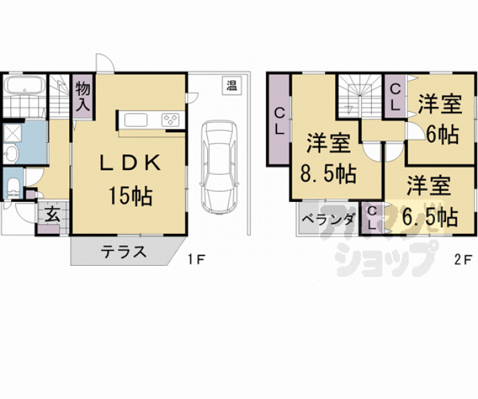 【山端川岸町１０－７貸家】間取