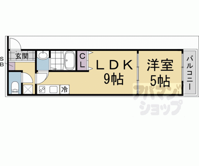 【メゾン・ド・ブランシェ山科駅前】間取