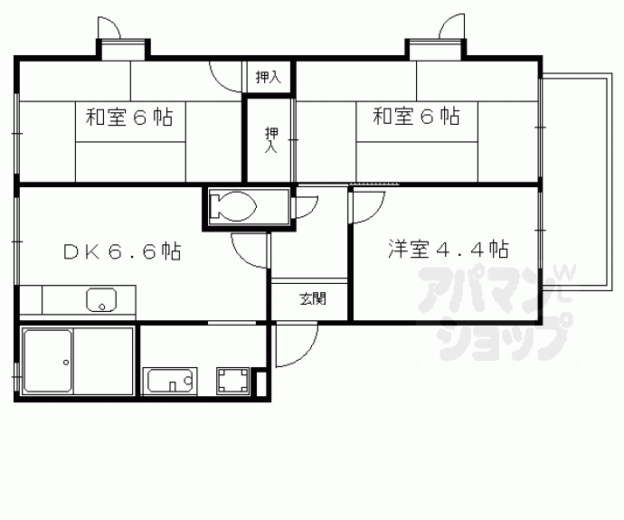 【ラテール音羽 B棟】間取
