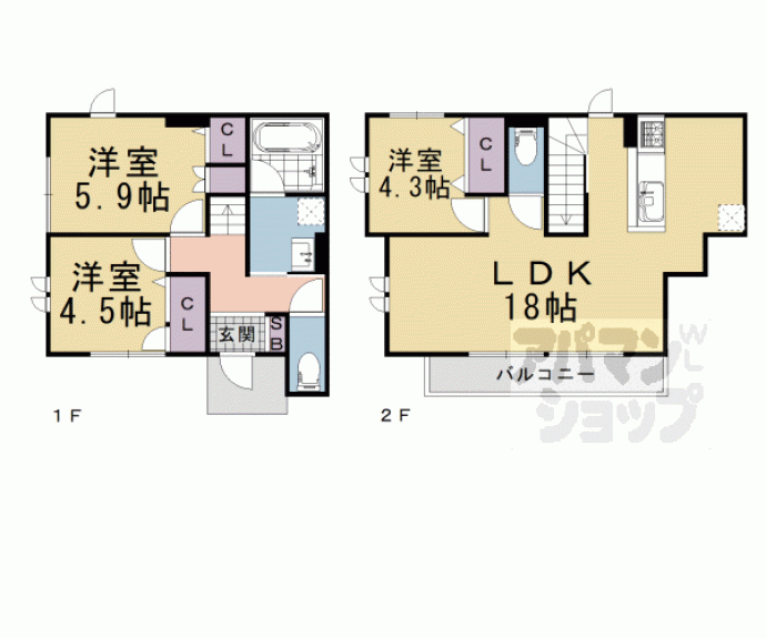 【メゾンドクラルテ】間取