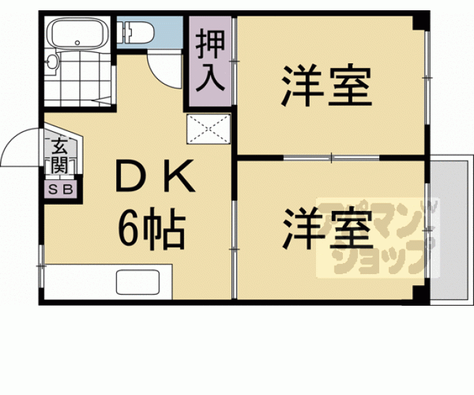 【ドミール厨子奥】間取
