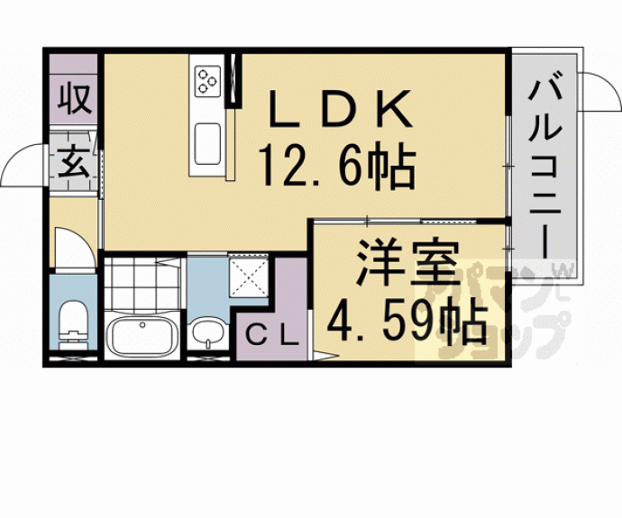 【Ｓｉｄｅ西ノ京】間取