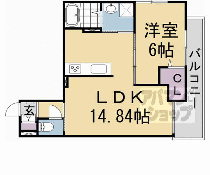 【Ｓｉｄｅ西ノ京】間取
