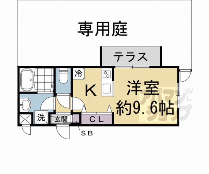 【ＣＲＥＳＴ　ＴＡＰＰ京都丹波口Ⅱ】間取