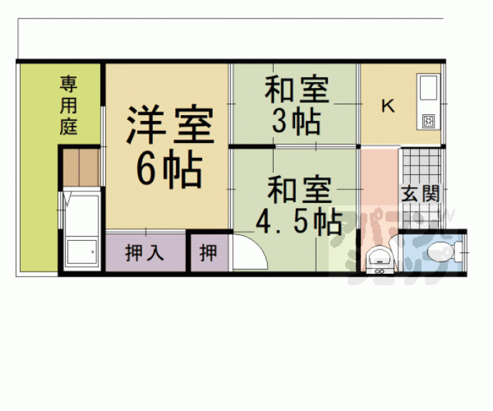 【寺戸町中村垣内貸家】間取