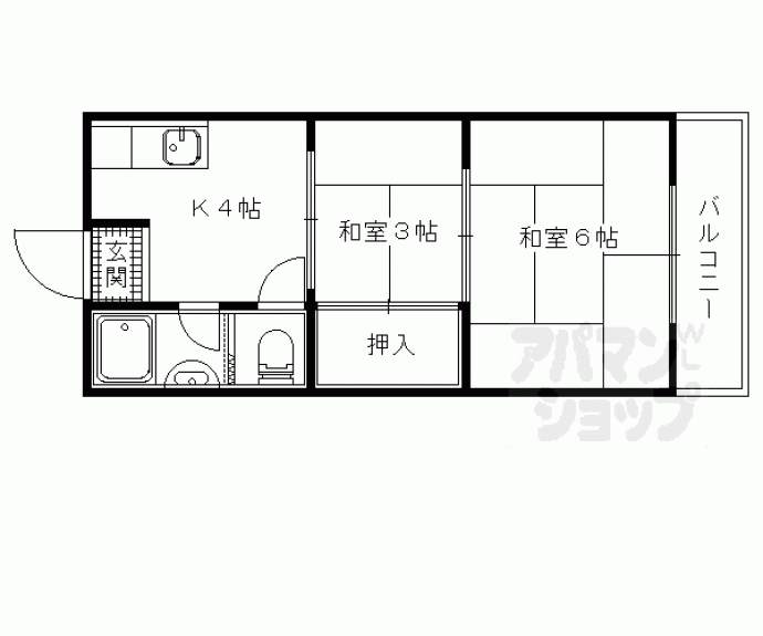 【マンション山科】間取