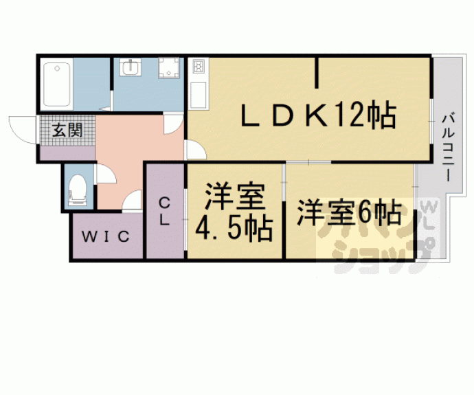 【ビューハイツ京都山科】間取
