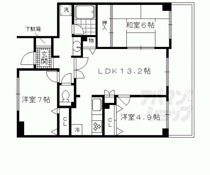 【ライオンズマンション淀城公園】間取