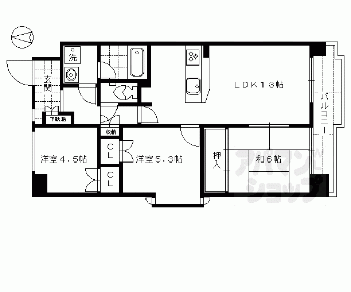 【ミドレスト唐橋】間取