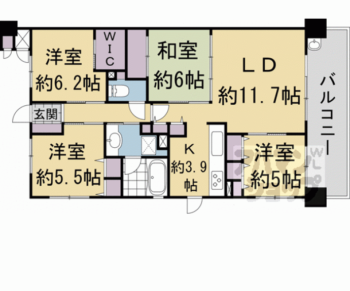 【イニシア梅小路公園】間取