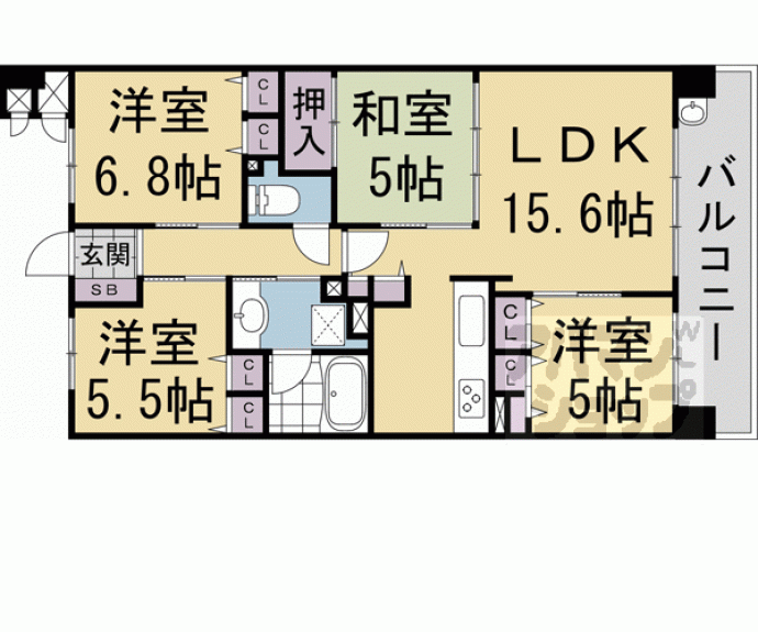 【イニシア梅小路公園】間取