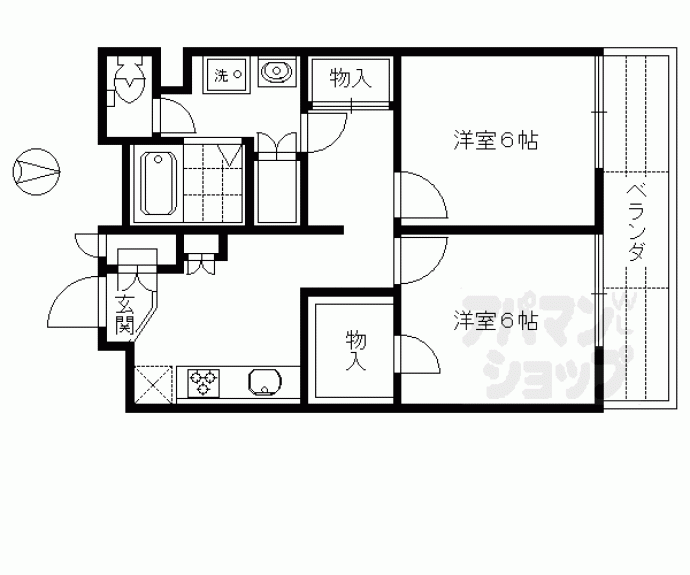【レオパレスプリオール東山Ⅱ】間取