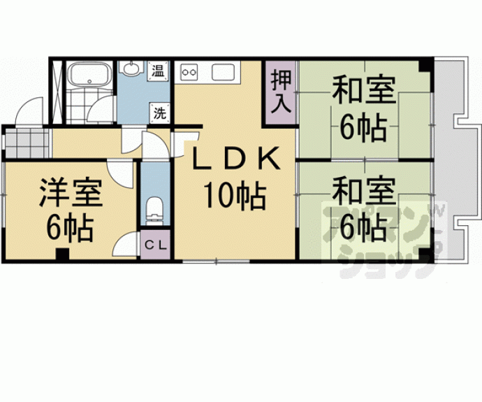 【ハイツ山科】間取