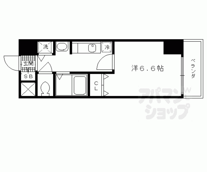 【ライジングコート京都西院フロンティアⅡ】間取
