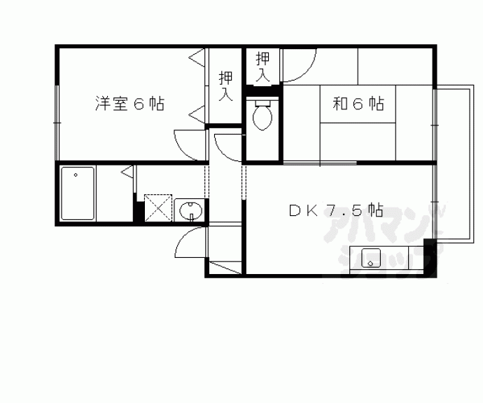 【ハイカムール音羽】間取