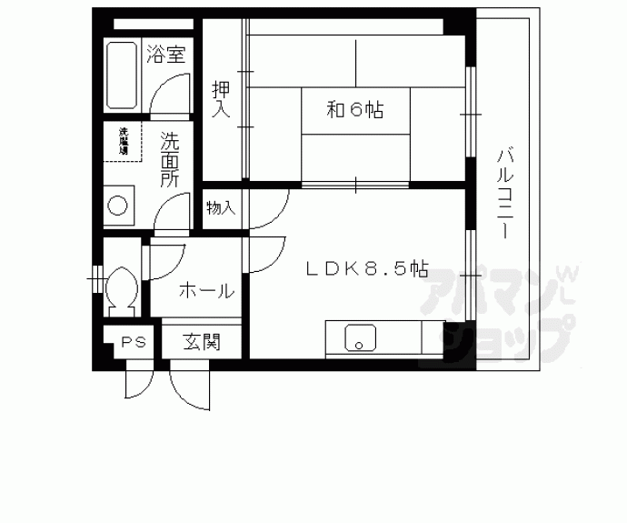 【リバーサイド５８】間取
