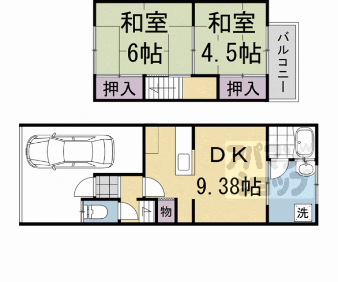 【醍醐槇ノ内町貸家】間取
