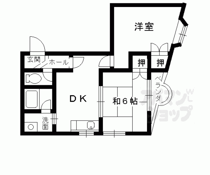 【パレ中久世Ⅱ】間取