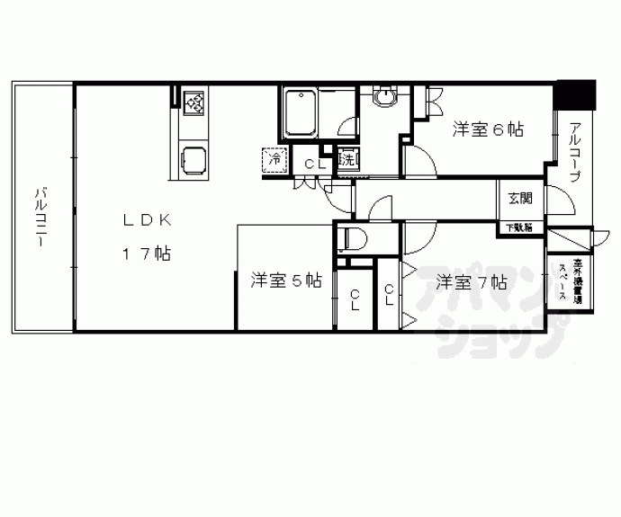 【ネバーランド桂】間取