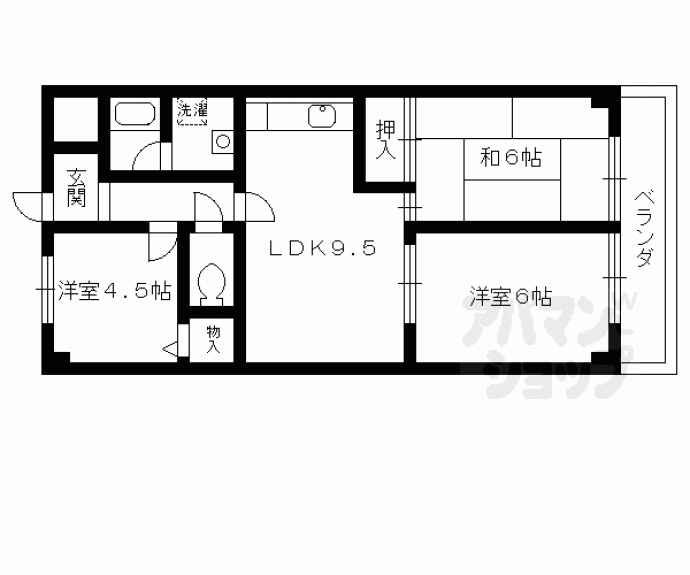 【千代田マンション長岡京】間取