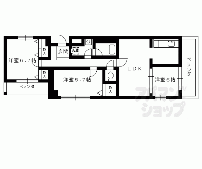 【フォルム長岡天神】間取