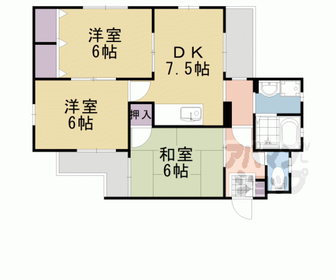 【サンハイツ天神】間取
